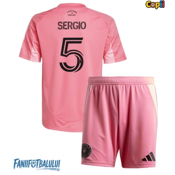 Inter Miami Sergio Busquets #5 Echipament de Fotbal Replică 2025-26 Copii Acasa (+ Șorturi)